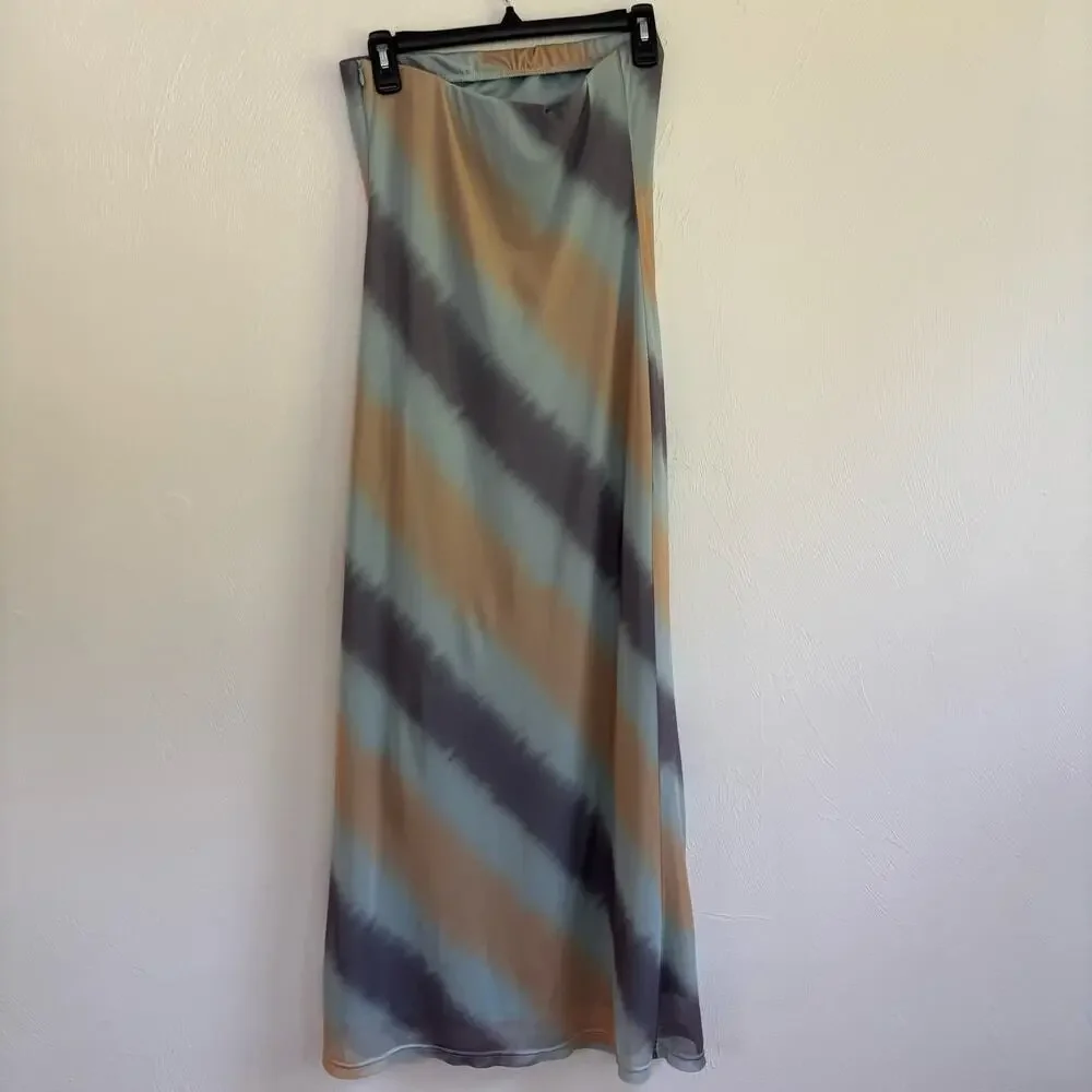 Princess Polly Celik Strapless Maxi Dress Blue Size 4 Cocktail Wedding Guest